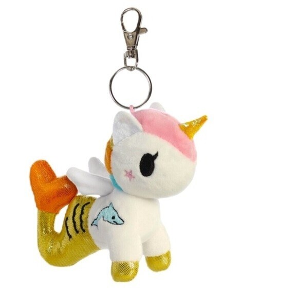 TOKIDOKI MERMICORNO‎ PERLA CLIP-ON KEYCHAIN PLUSH - Picture 1 of 5